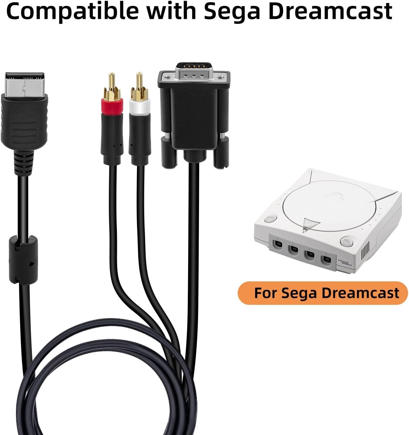 VGA AV Audio Video Cable for Sega Dreamcast - Image 2