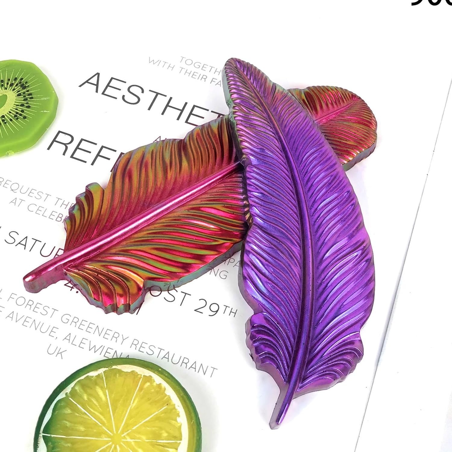 3PCS Feather Resin Mold 3D Feather Shape Silicone Molds for Epoxy Resin Casting - Image 5