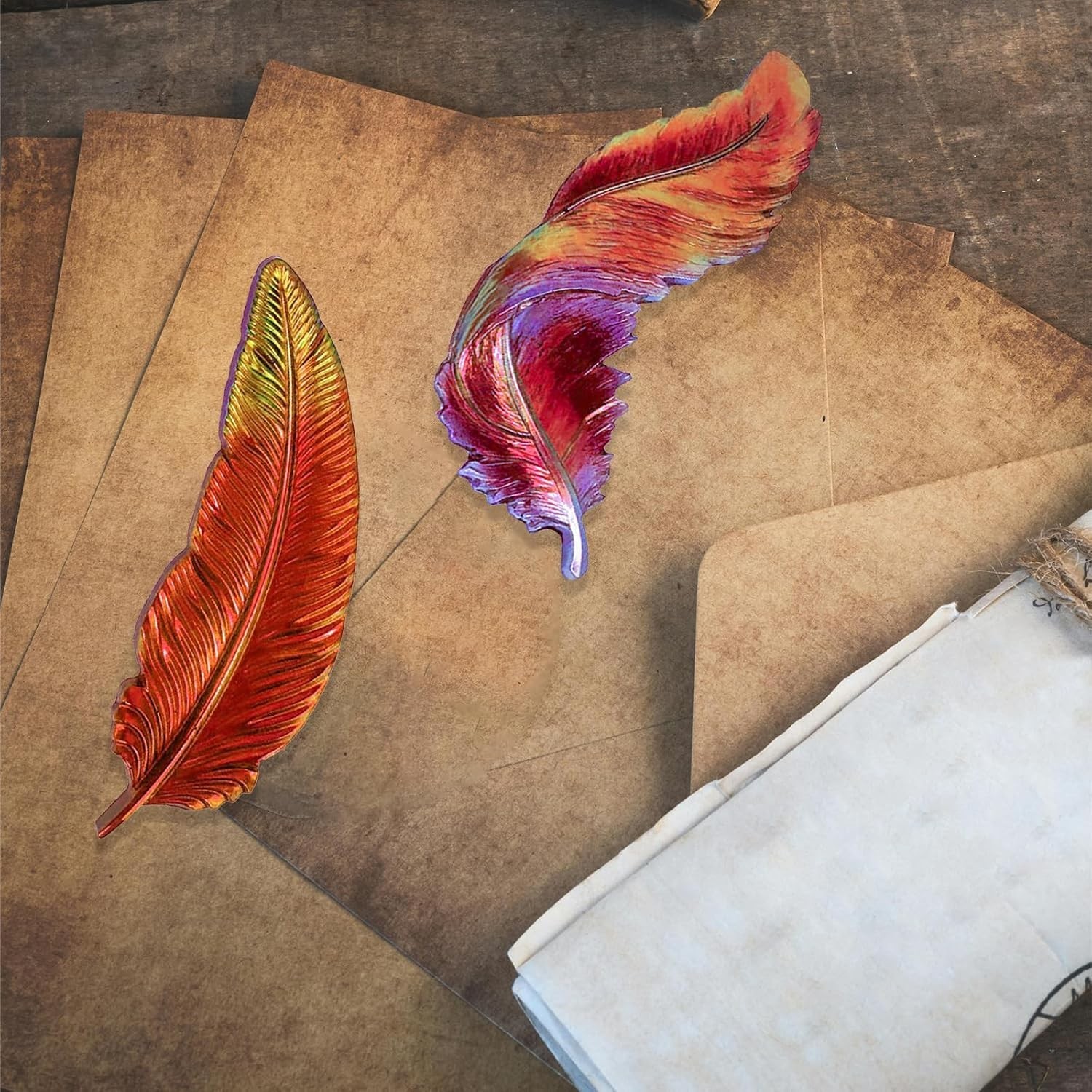 3PCS Feather Resin Mold 3D Feather Shape Silicone Molds for Epoxy Resin Casting - Image 6