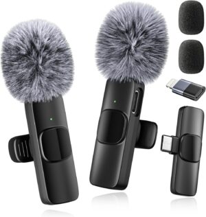 Professional Wireless Microphone for iPhone,iPad,An<wbr/>droid, Lavalier Lapel Mic for