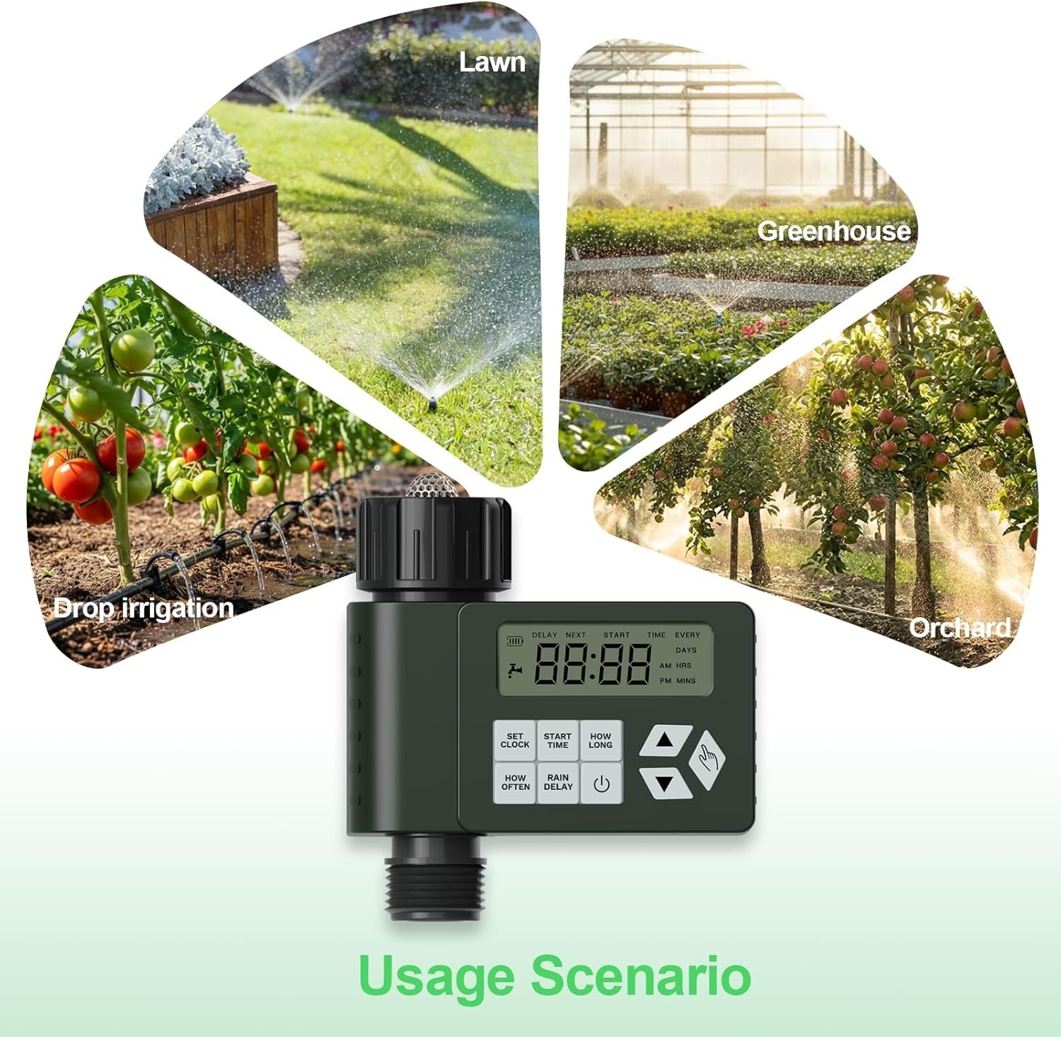 Hose Faucet Water Timer for Outdoor Garden, Ortis Programmable Sprinkler Time... - Image 7
