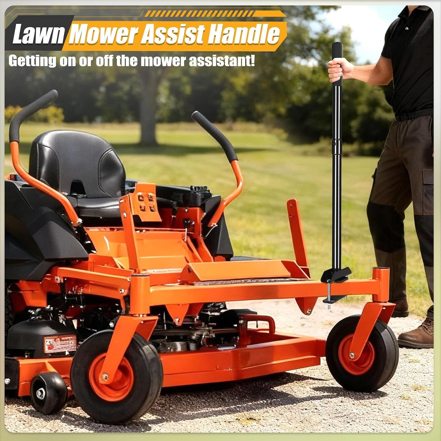 Mower Mount Assist Handle, Adjustable Grab Bar Zero Turn Mower Accessories, Get - Image 4