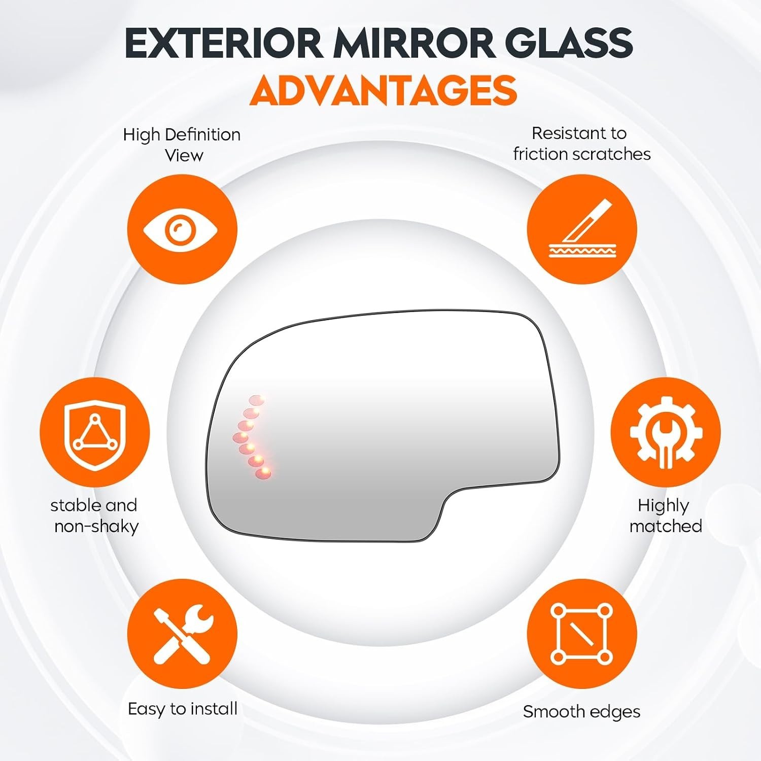 Driver Left Side Heated Mirror Glass - 2003-2006 For Chevy Driver Side (Left) - Image 5