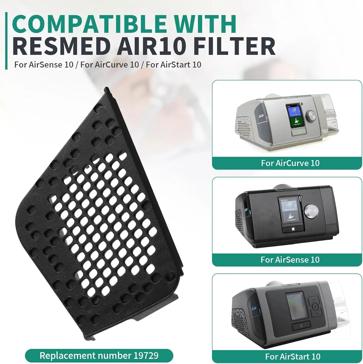 Filter Side Cover Compatible with Resmed Airsense 10 - Airstart 10, Aircurve 10 - Image 2