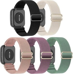 5 Pack Stretchy Watch Bands for Amazfit Bip 6/ Bip 5/GTR 4/GTR 3 Pro/GTR 3/GTR 2