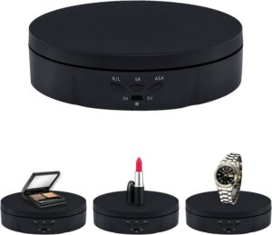Motorized Rotating Display Stand,5.7Inch 360 Degree Electric Rotating