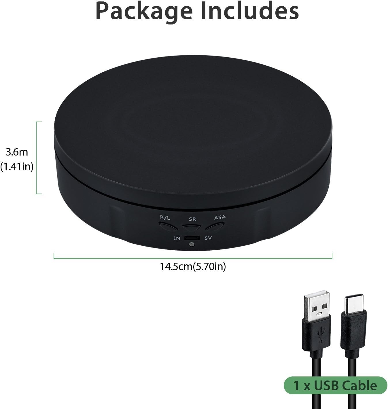 Motorized Rotating Display Stand,5.7Inch 360 Degree Electric Rotating - Image 2