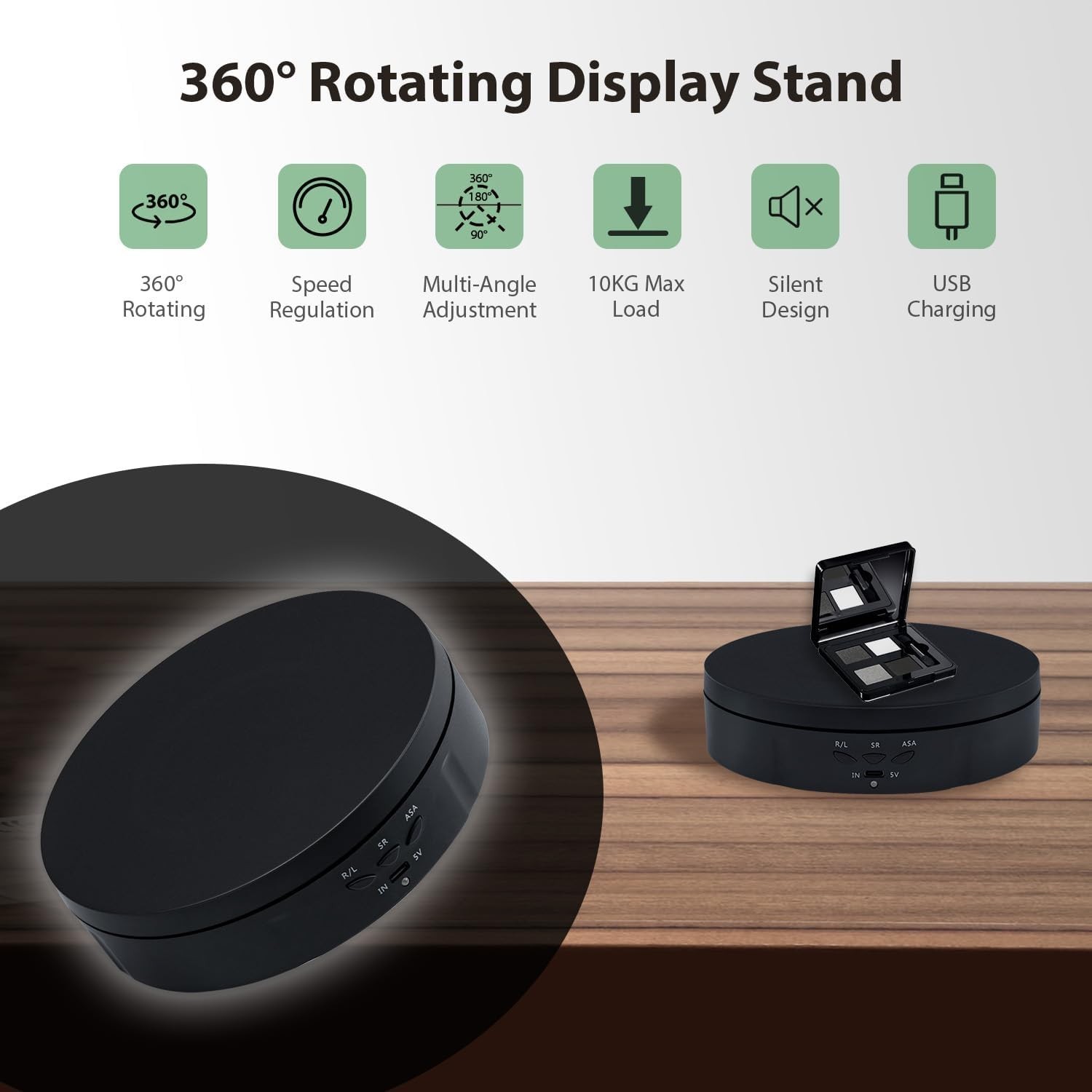 Motorized Rotating Display Stand,5.7Inch 360 Degree Electric Rotating - Image 3