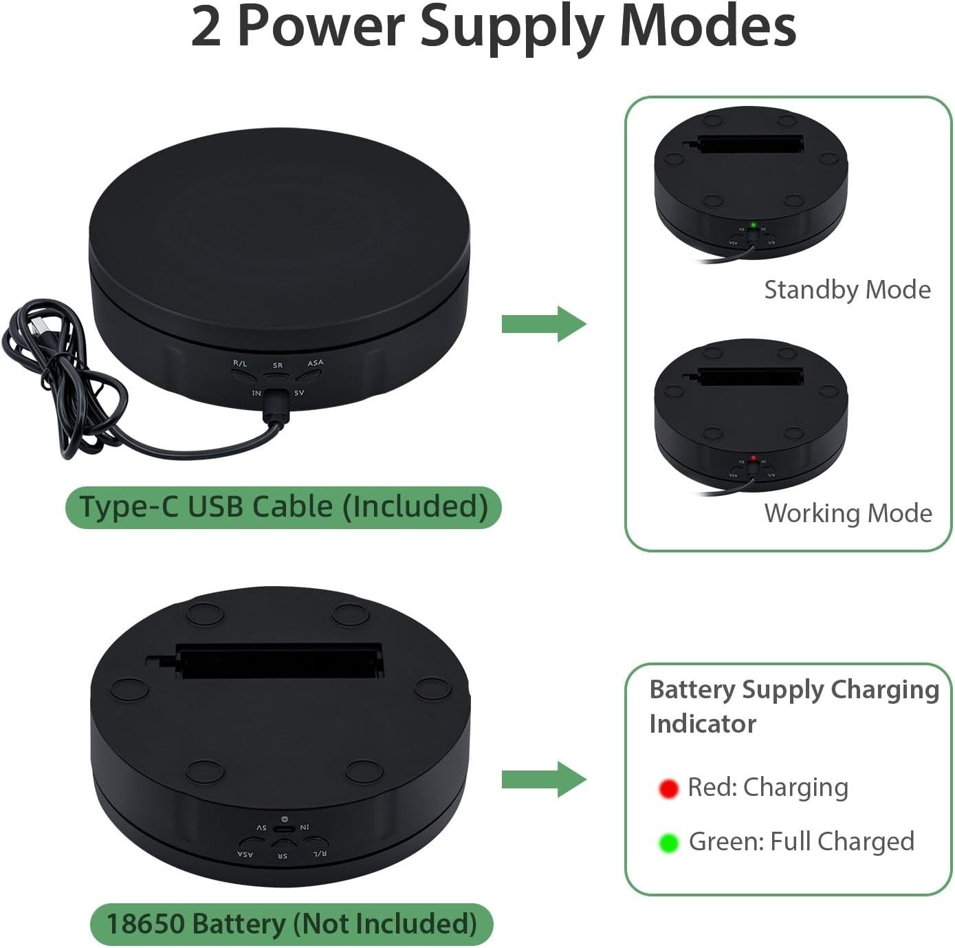 Motorized Rotating Display Stand,5.7Inch 360 Degree Electric Rotating - Image 7