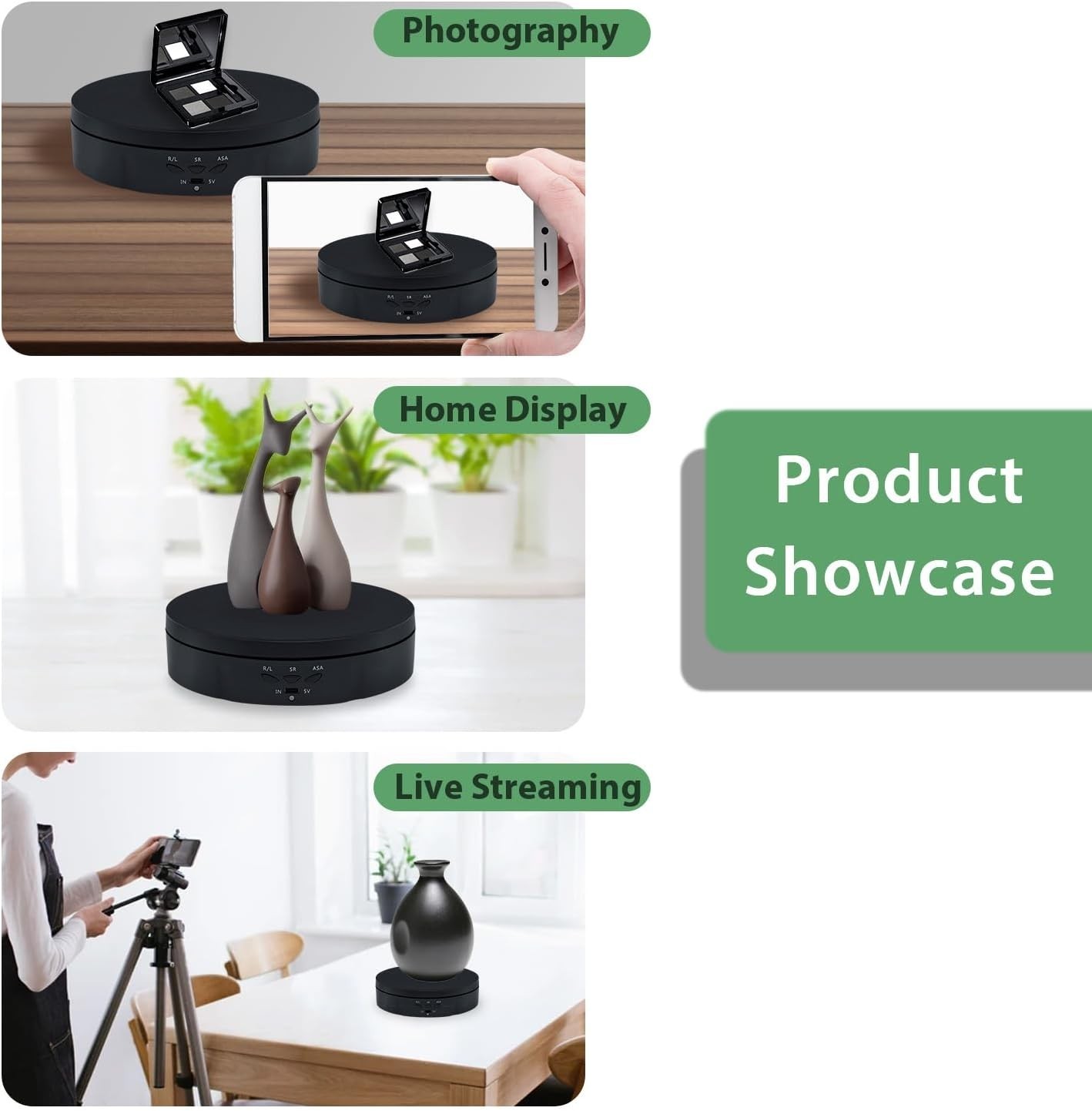 Motorized Rotating Display Stand,5.7Inch 360 Degree Electric Rotating - Image 9