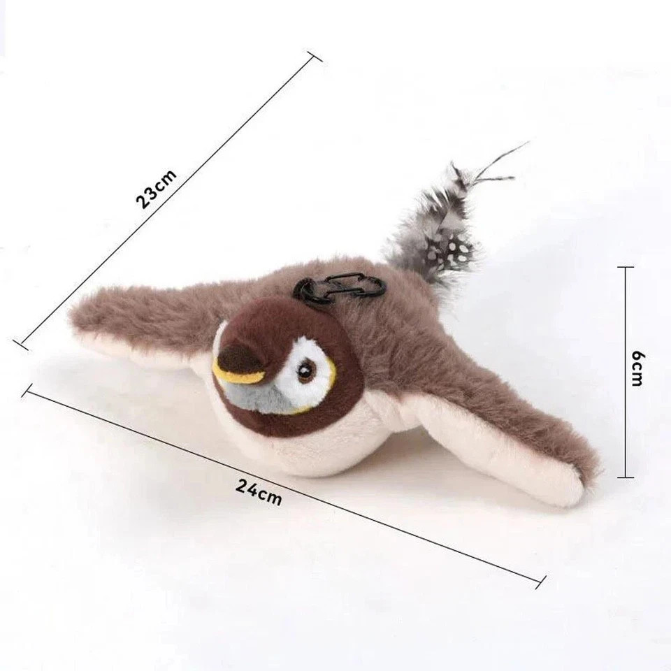 USB Interactive Flying Bird Cat Toys Electronic Pet Simulation Sparrow Toy - Image 11