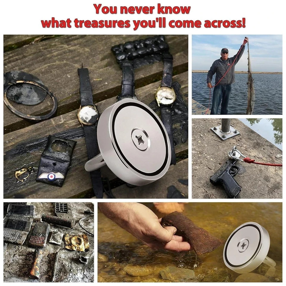 Magnet Fishing Kit with Case Fishing Magnets 1000 Lbs Pulling Force Super Strong - Image 5