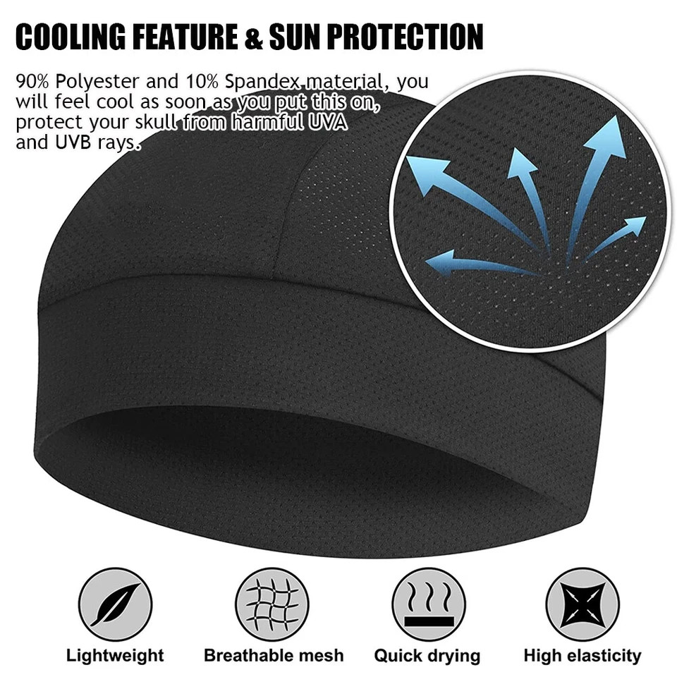 Musion Original Design Motorcycle Head Cover Helmet Cap Moisture Wicking Dry Fit - Image 4