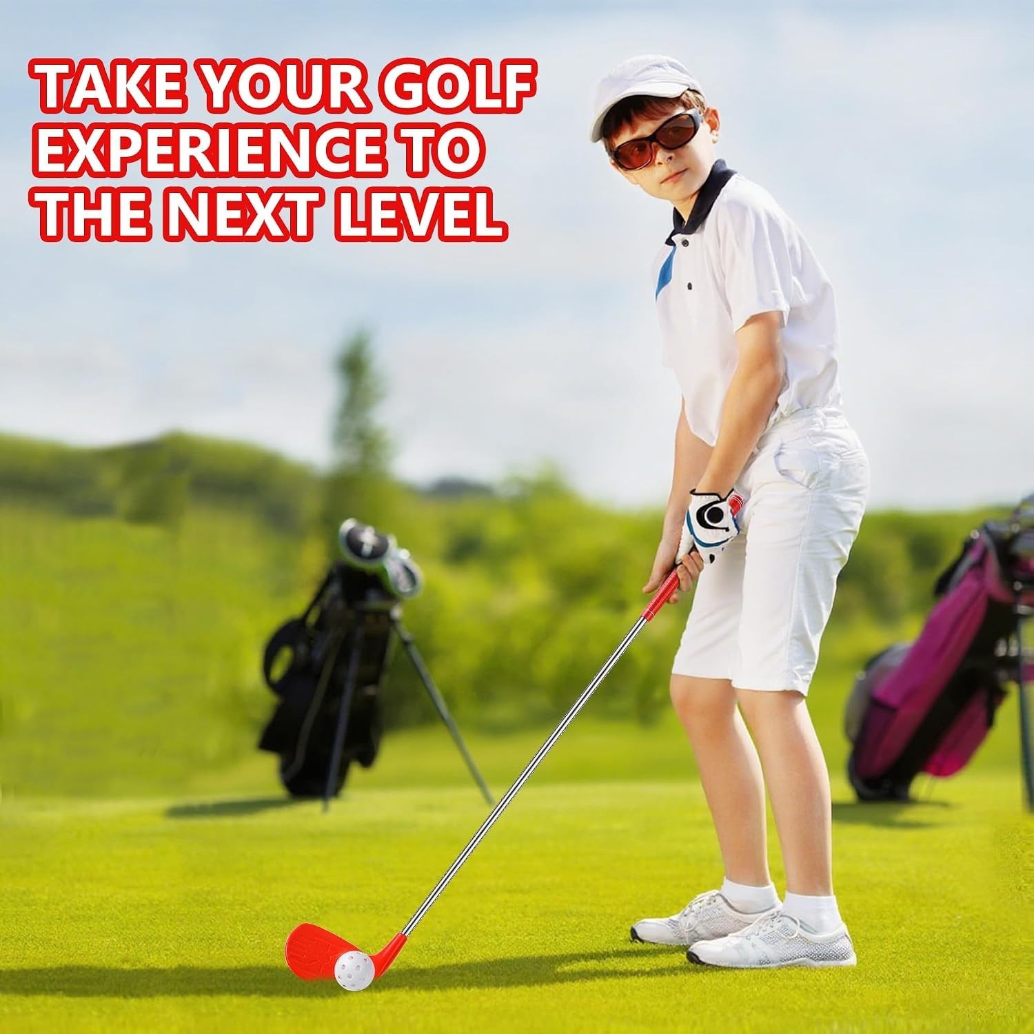 Backyard Golf Club Set with Oversize Heads Golf Balls Bucket Golf Game Chipping - Image 5