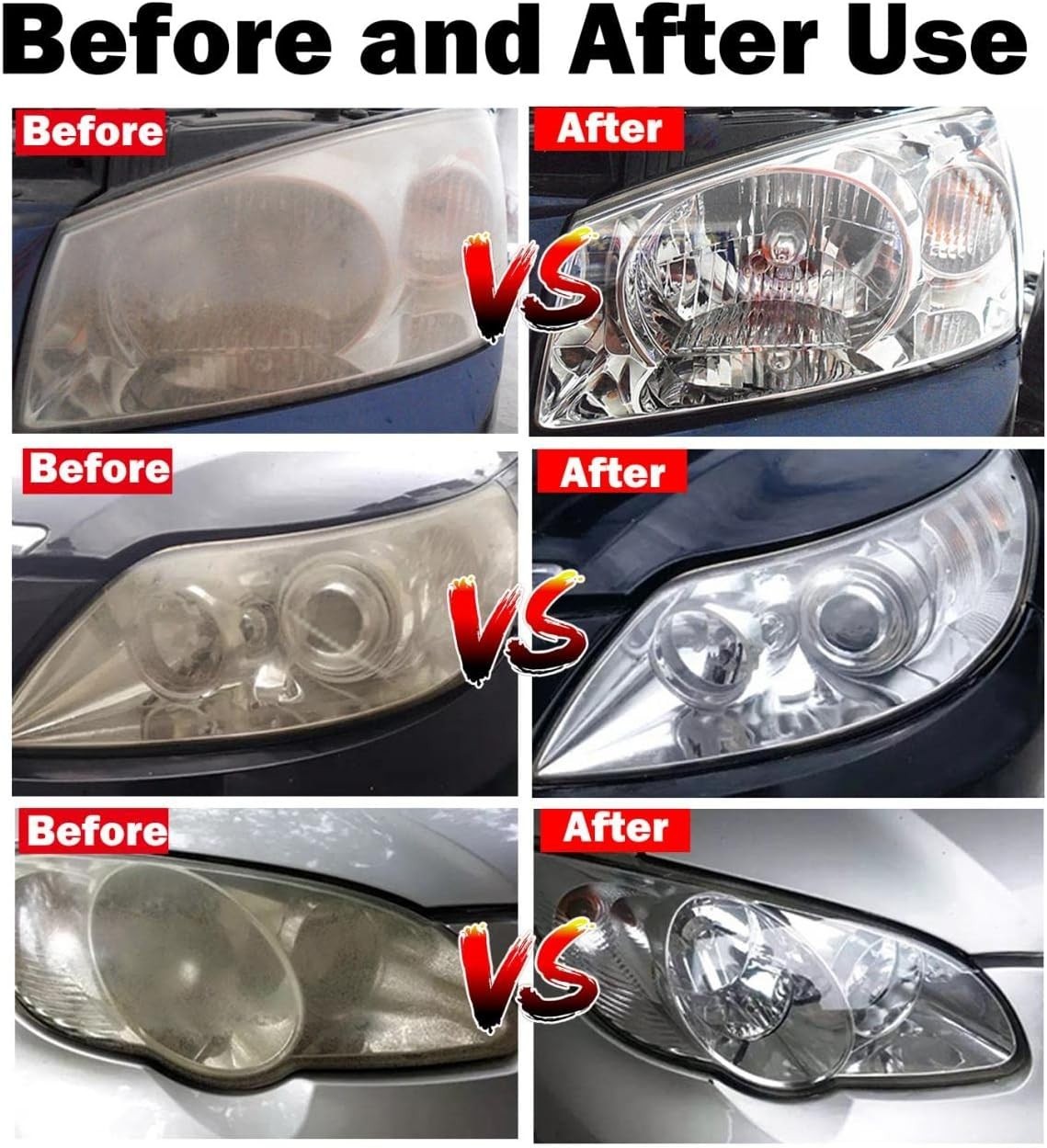 Car Headlight Restoration Kit, Auto Headlight Lens Polish Repair Kit Atomizing - Image 6