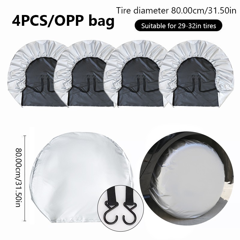 4PCS 30-32'' Waterproof Tire Covers Wheel&Tyre RV Trailer Camper Sun Protector - Image 19