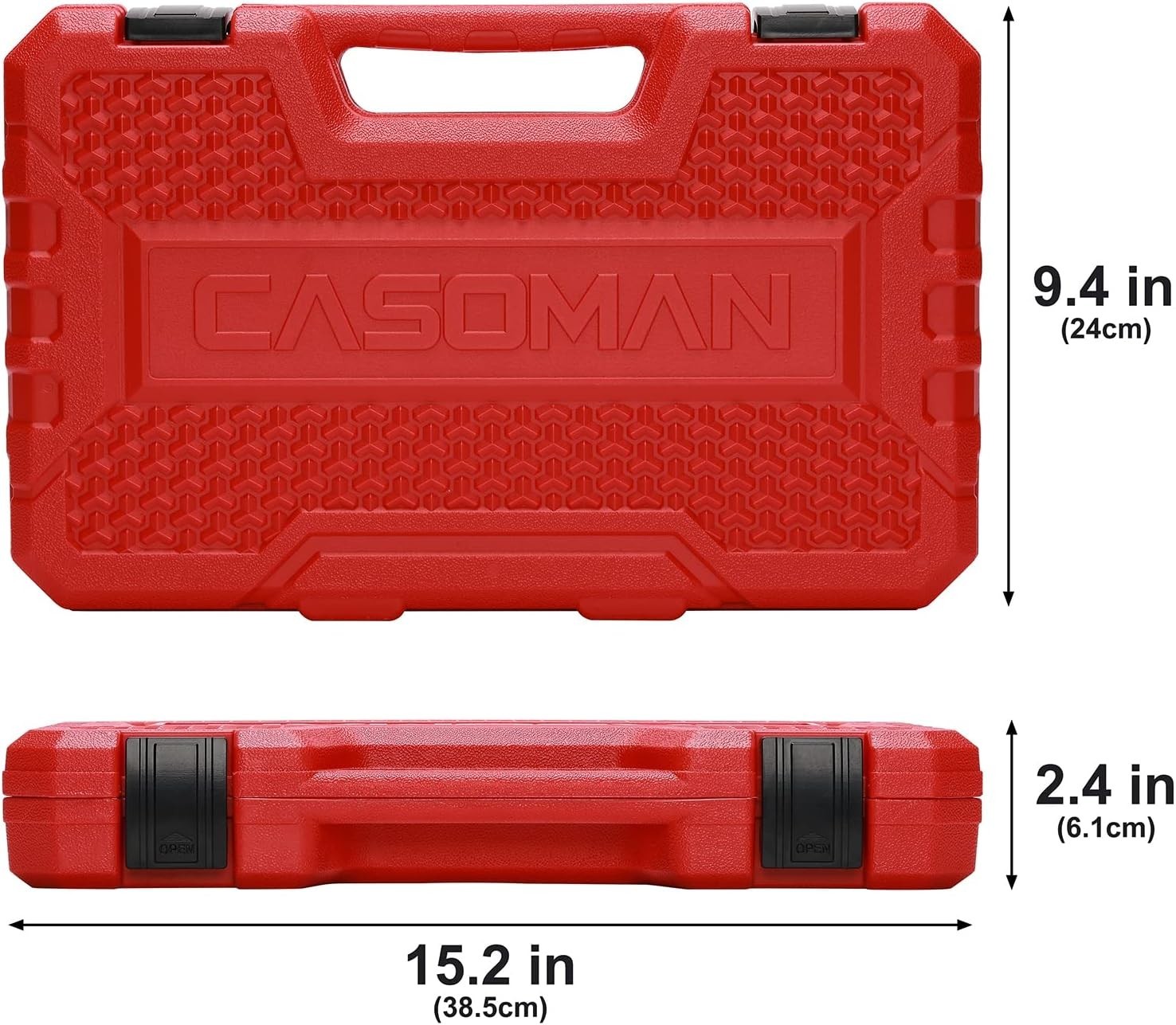 3/8 In. 50 Piece Milwaukee 6 Point Impact Socket Ratchet Drive and Metric Set - Image 2