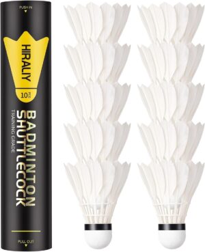 4 10 Pack Goose Feather Badminton Shuttlecocks Birdies Composite Cork Head Stabl