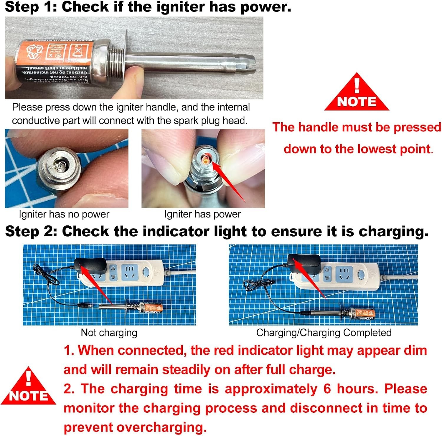 OGRC Nitro Glow Plug Igniter with Battery Charger for RC Nitro Engines - Image 6