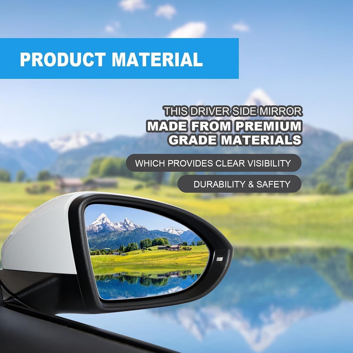 Passenger Right Side Heated Mirror Glass Compatible With Golf MK7 / 2015-2021 Go - Image 4