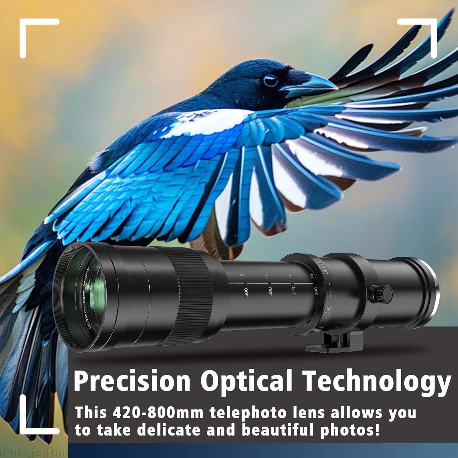 EF/EF-S 420-800Mm F8.3 Telephoto Zoom Lens(Mf) for Canon EOS Rebel T8I/T7I/T7/T6 - Image 2