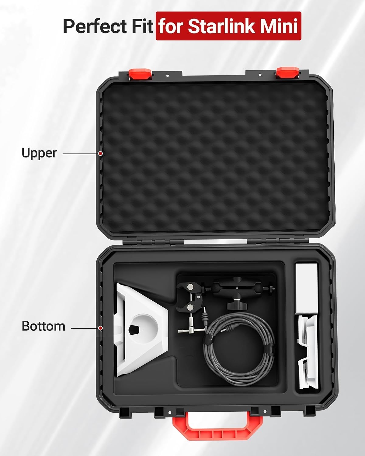 For Starlink Mini Case, Waterproof Hard Protective Travel Carrying Case Starlink - Image 3