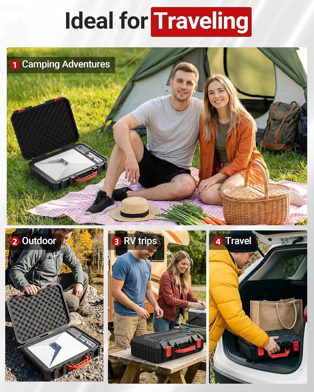 For Starlink Mini Case, Waterproof Hard Protective Travel Carrying Case Starlink - Image 8