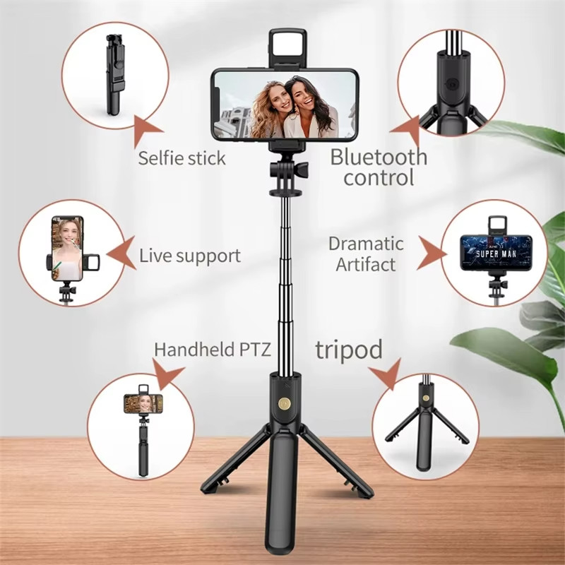Selfie Stick Tripod Remote Desktop Stand Cell Phone Holder For US - Image 17