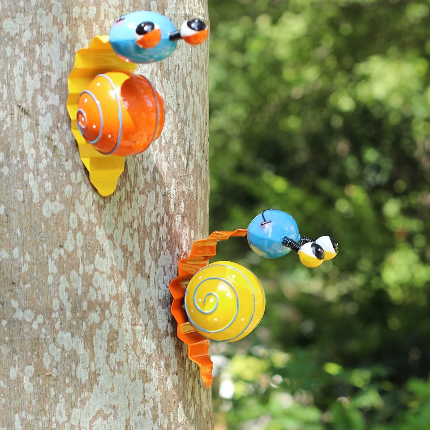 Metal Garden Decor Cute Snail Yard Art Outdoor Lawn Patio Ornament Fence - Image 5