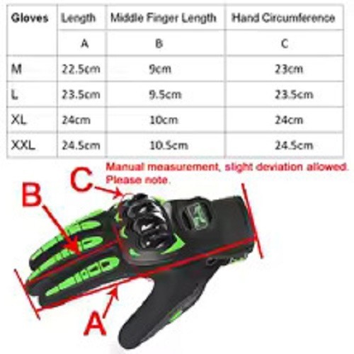 Motorcycle Touch Screen Green Waterproof Motorbike Racing Full Finger Gloves - Blue XL - Image 7
