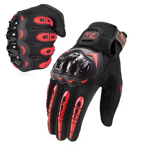 Motorcycle Touch Screen Green Waterproof Motorbike Racing Full Finger Gloves - Blue XL - Image 9