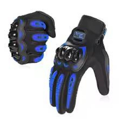 Motorcycle Touch Screen Green Waterproof Motorbike Racing Full Finger Gloves - Blue XL - Image 11