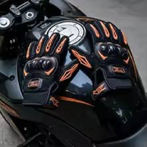 Motorcycle Touch Screen Green Waterproof Motorbike Racing Full Finger Gloves - Blue XL - Image 14