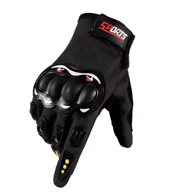 Full-Finger Motorcycle Black Gloves Men Full Finger Tactical Riding Protective - Image 2