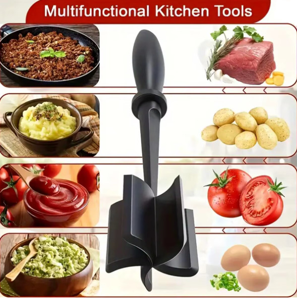 New 1pc Meat Chopper and Shredder Black Heat Resistant Suitable for Hamburger - Image 4
