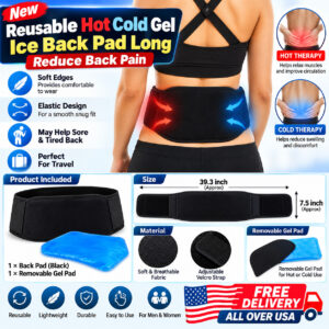 New Reusable Hot Cold Gel Ice Back Pad Long Reduce Back Pain