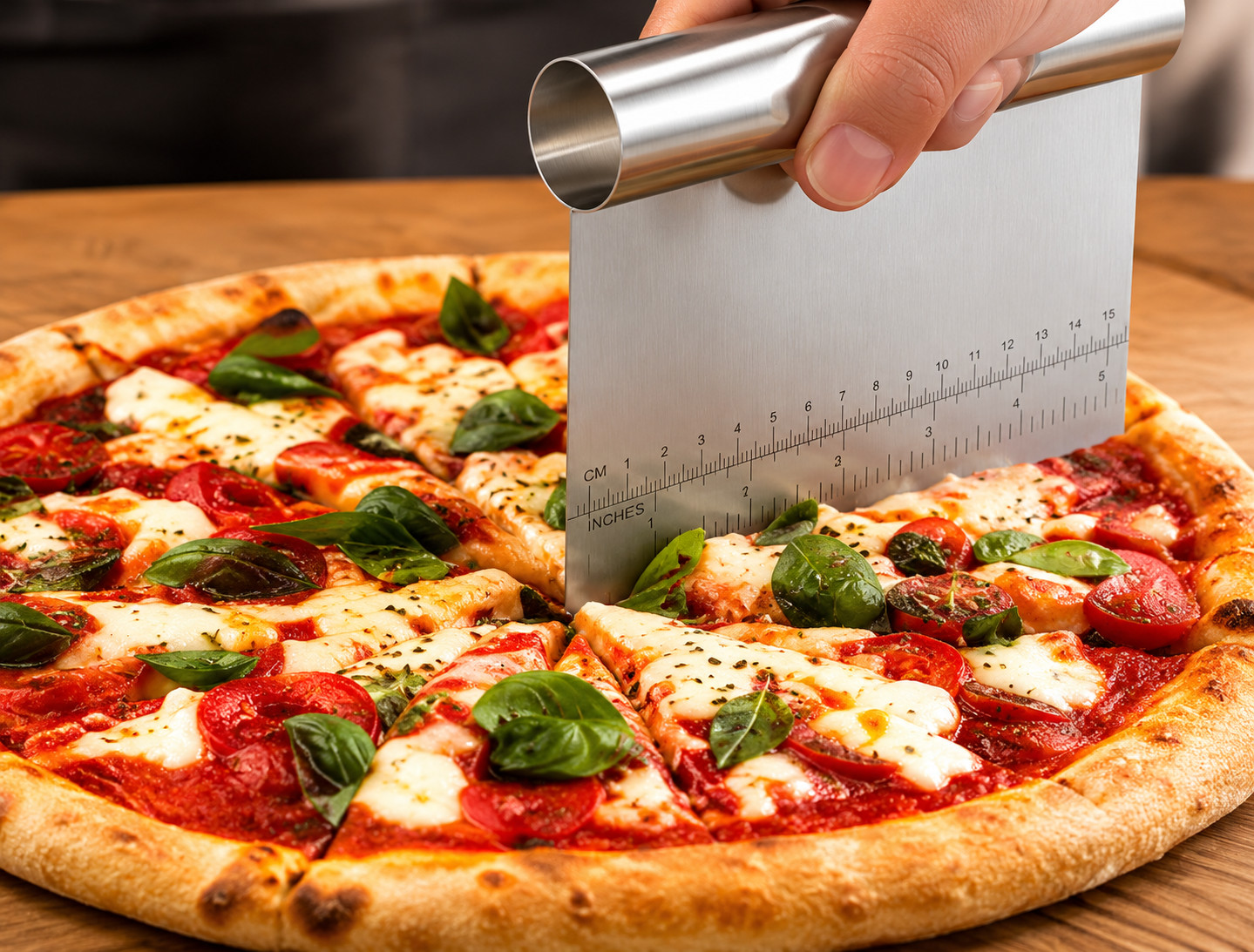 Stainless Steel Cutter Dough Scraper Scale Pizza Pastry Cake Baking Spatulas - Image 5