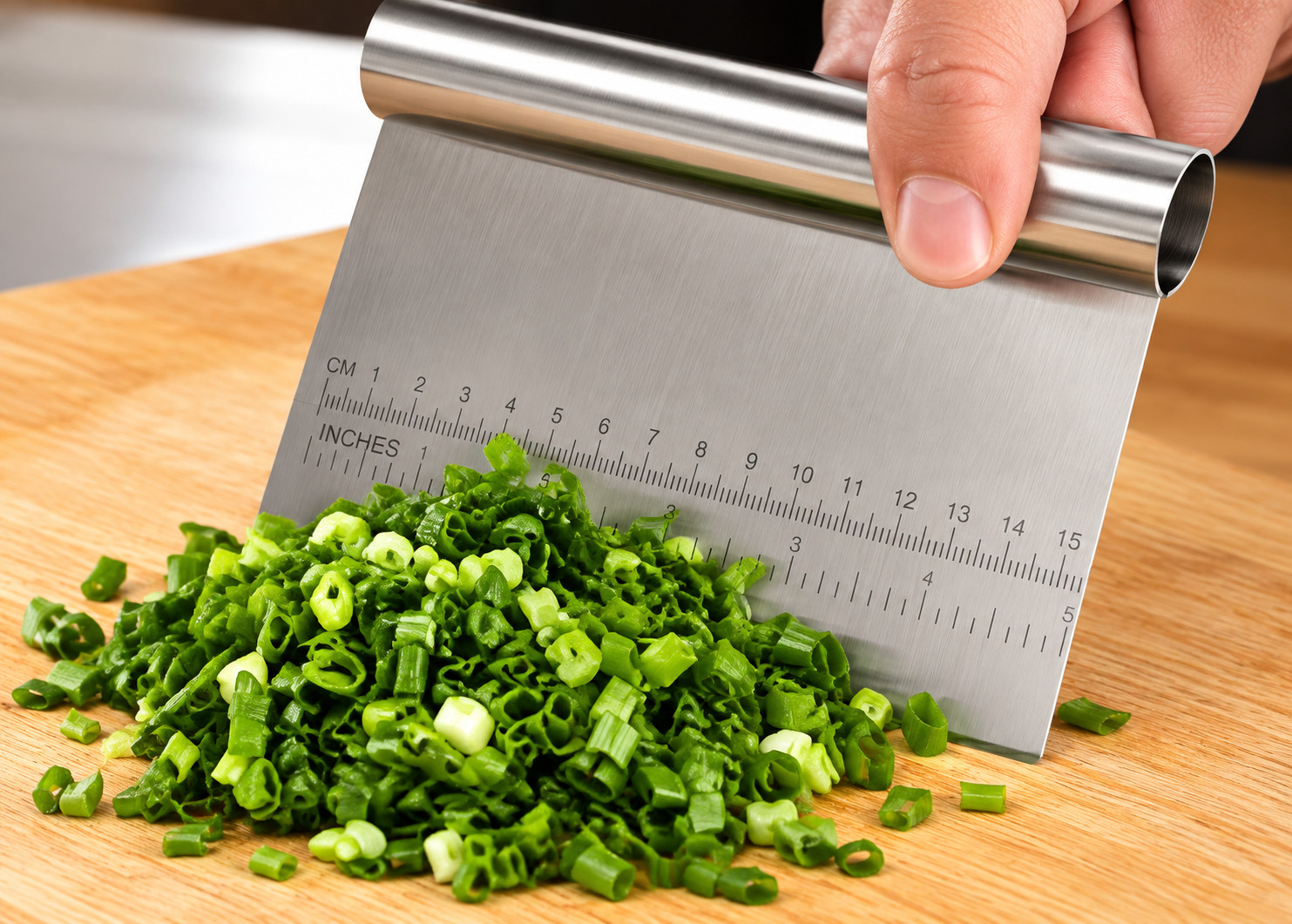 Stainless Steel Cutter Dough Scraper Scale Pizza Pastry Cake Baking Spatulas - Image 7