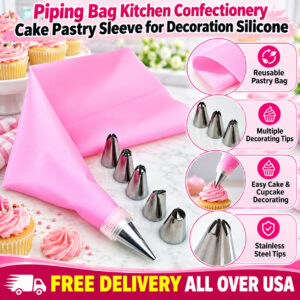 Piping Bag Kitchen Confectionery Cake Pastry Sleeve for Decoration Silicone
