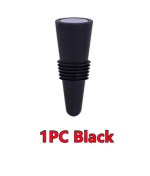 New 1 pc Black Silicone Wine Stopper Bottle Leak-Proof Champagne Sealer