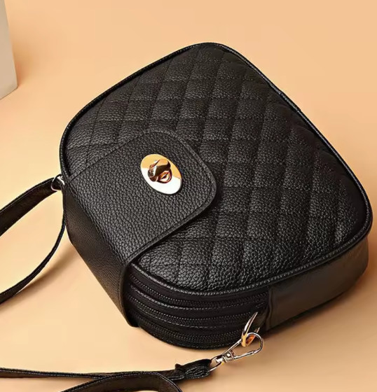 New Women's Black Riding Backpack Stylish and Fashionable Casual Shoulder Bag - Image 4