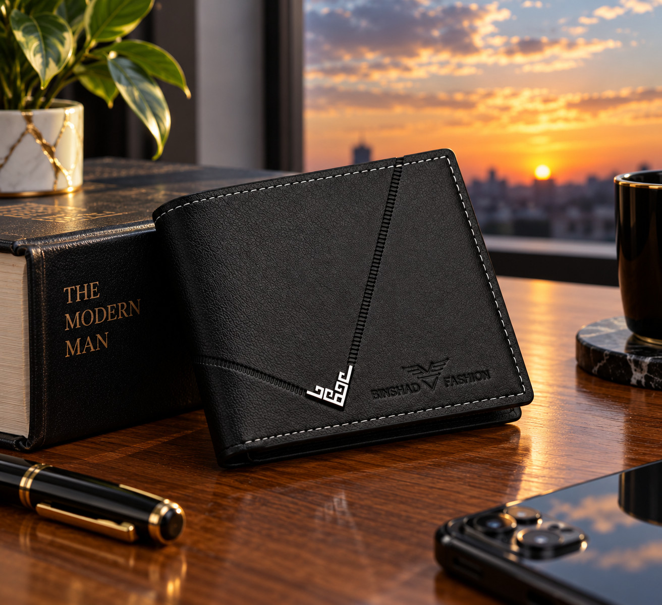 New Men's Leather Wallet Short Wallet Youth Fashion Thin Multi Card Capacity - Black - Image 5