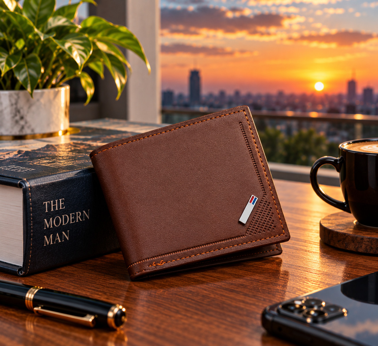 New Men's Leather Wallet Short Wallet Youth Fashion Thin Multi Card Capacity - Black - Image 13