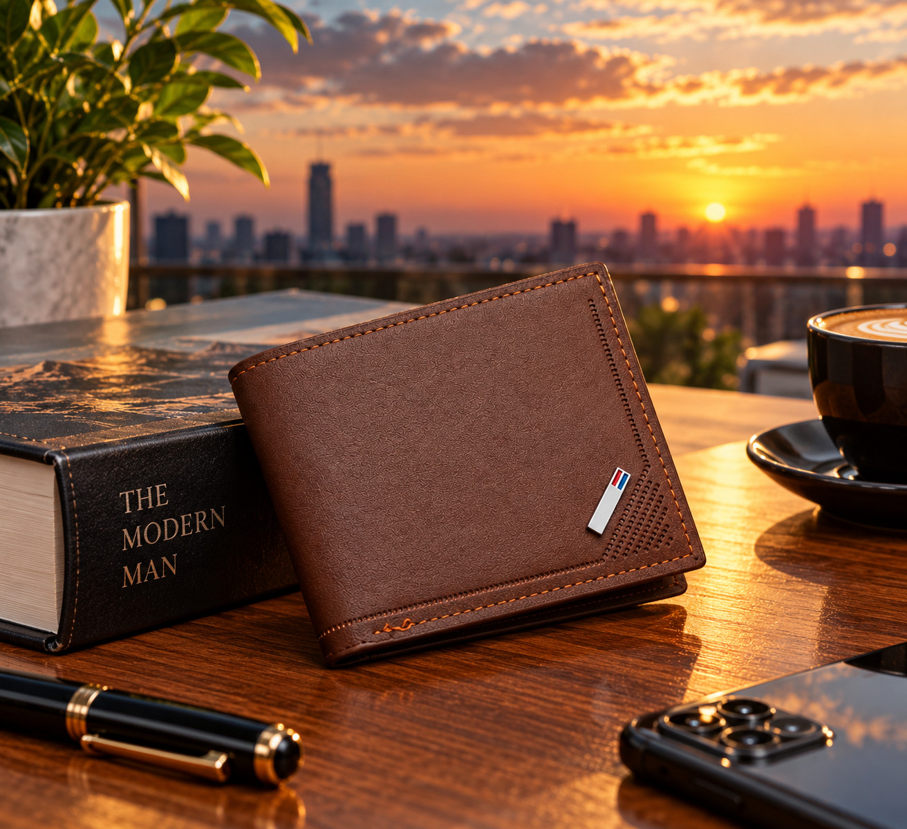 New Men's Leather Wallet Short Wallet Youth Fashion Thin Multi Card Capacity - Black - Image 15