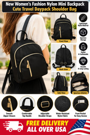 New Women's Fashion Nylon Mini Backpack Cute Travel Daypack Shoulder Bag