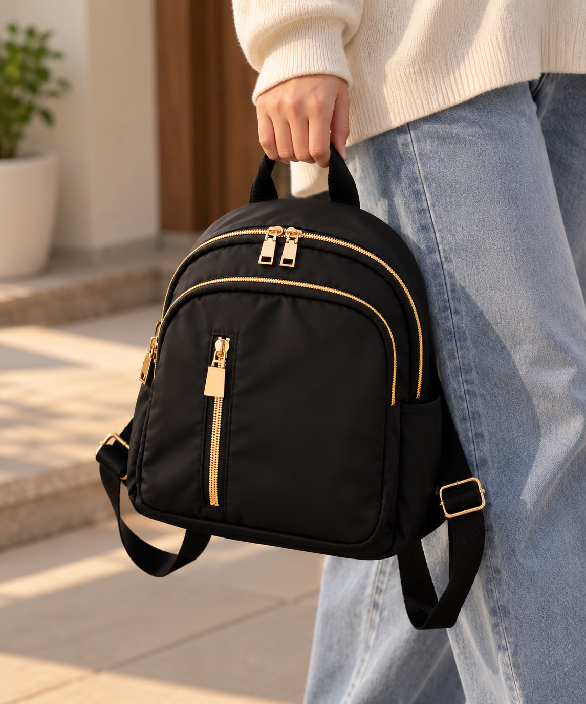 New Women's Fashion Nylon Mini Backpack Cute Travel Daypack Shoulder Bag - Image 4