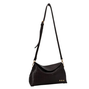 Moira Croc Embossed Crossbody Black Bag Stylish Adjustable Bag For women's