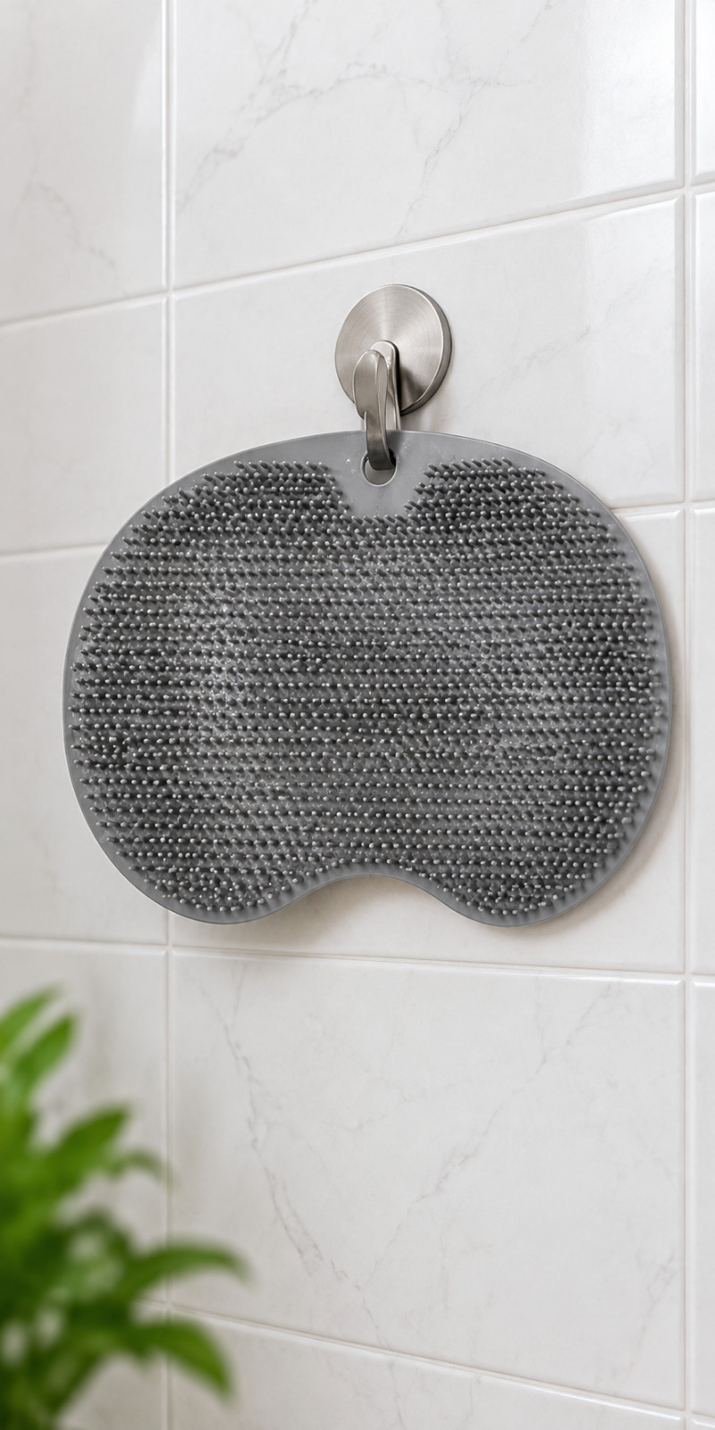 Silicone Massager Pad Grey Shower Mat Sucker Exfoliating Dead Skin Removal - Image 6