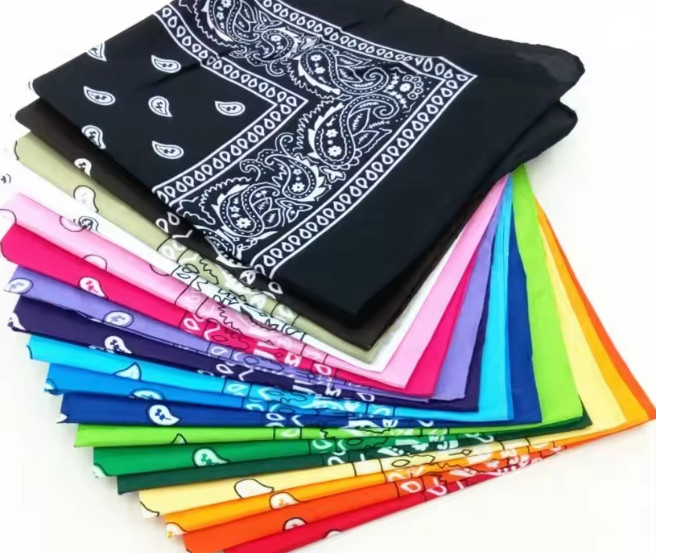 Mixed 6pcs Unisex Double Sided Print Paisley Bandana Cowboy Scarf Headband - Image 2