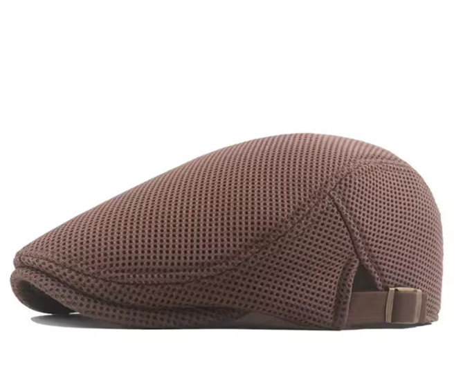 New Men's Duck Mesh Summer Gatsby Brown Cap Golf Driving Flat Cabbie Newsboy - Image 2